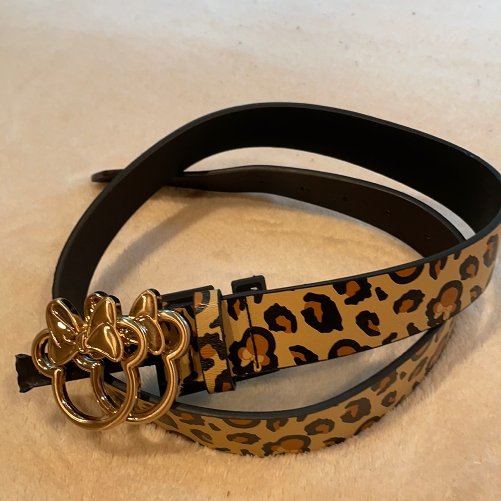 Disney Minnie Mouse Cheetah Print Belt - Size Medium - Picture 6 of 12